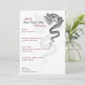 2012 Einladungen zum Party des Drachen zu Silveste (Stehend Vorderseite)