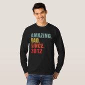 2012 Erstaunlicher Vater seit 2012 T-Shirt (Vorne ganz)