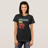 2012 Erstaunlicher Vater seit 2012 T-Shirt (Vorne ganz)