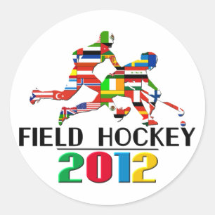 2012: Feldhockey Runder Aufkleber