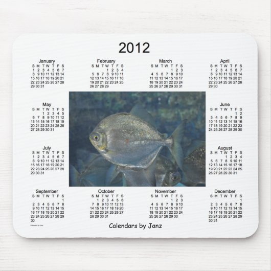 2012 Fisch-Kalender Mousepad (Vorne)