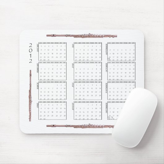 2012 Flöten-Kalender Mousepad (Mit Mouse)