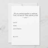 2012 : Jahr des Drachen Einladung (Rückseite)