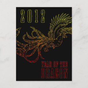 2012 : Jahr des Drachen Feiertagspostkarte
