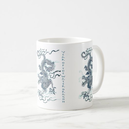 2012-jährig vom Wasser-Drachen Kaffeetasse (VorderseiteRechts)