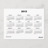 2012 Kalender Hokusai Postcard Postkarte (Rückseite)