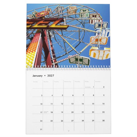 2012 Kalender-Jersey-Ufer-Sommer Kalender (Jan 2027)