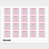 2012 KALENDER PINK RIBBONS BREAST CANCER AWARENESS QUADRATISCHER AUFKLEBER (Blatt)
