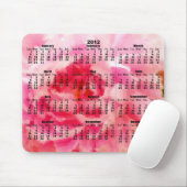 2012 Kalender - Rosa gemalte Pfingstrose Mousepad (Mit Mouse)