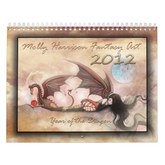2012 Mauerkalender - Drachen und Fairies Kalender (Titelbild)