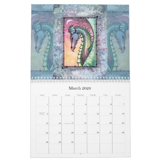 2012 Mauerkalender - Drachen und Fairies Kalender (Mär 2026)
