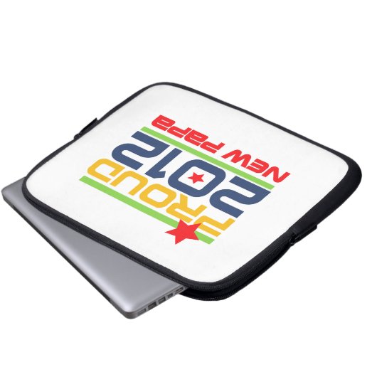 2012 Papa-T - Shirt und Geschenke Laptopschutzhülle (Vorne Knopf)