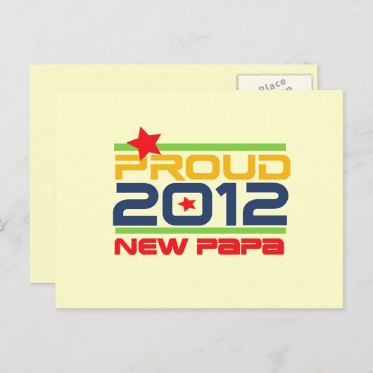 2012 Papa-T - Shirt und Geschenke Postkarte (Vorne/Hinten)
