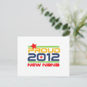 2012 Proud Nana T - Shirt und Geschenke Postkarte (Stehend Vorderseite)