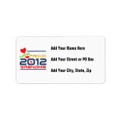 2012 Proud Oma T - Shirt und Geschenke Adressaufkleber (Vorne)