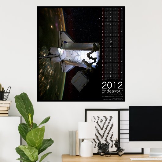 2012 Raumfahrtzeitplan Poster (Heimbüro)