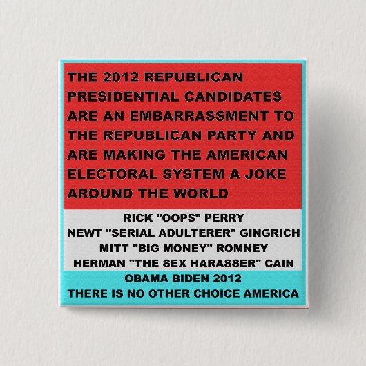 2012 republikanische Kandidaten sind eine Button (Vorderseite)