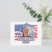 2012 Ron Paul Overhaul Postkarte (Stehend Vorderseite)