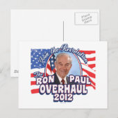 2012 Ron Paul Overhaul Postkarte (Vorne/Hinten)
