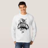 2012 - Schwarzer Drache, Vintag - T - Shirt (Vorne ganz)