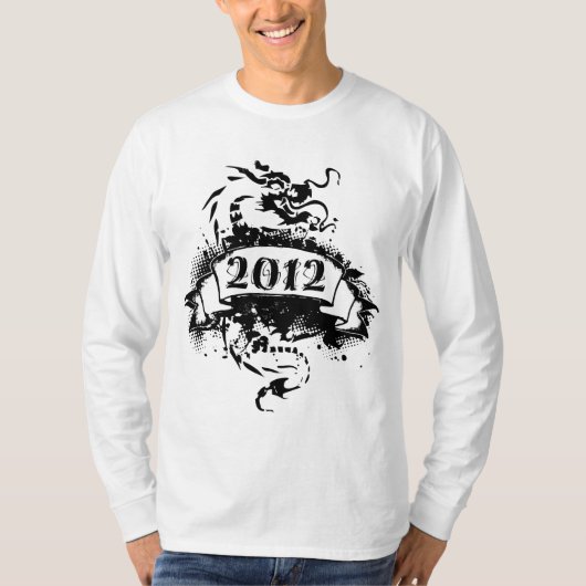 2012 - Schwarzer Drache, Vintag - T - Shirt (Vorderseite)