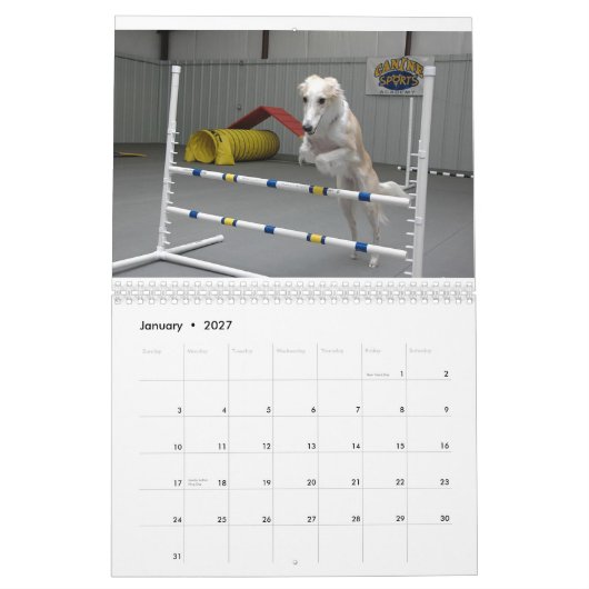2012 seidenes Windhounds im Aktionskalender Kalender (Jan 2027)
