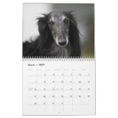 2012 seidenes Windhounds Kalender (Mär 2027)