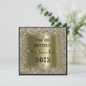 2012 SILVESTER Gold Einladung (Stehend Vorderseite)