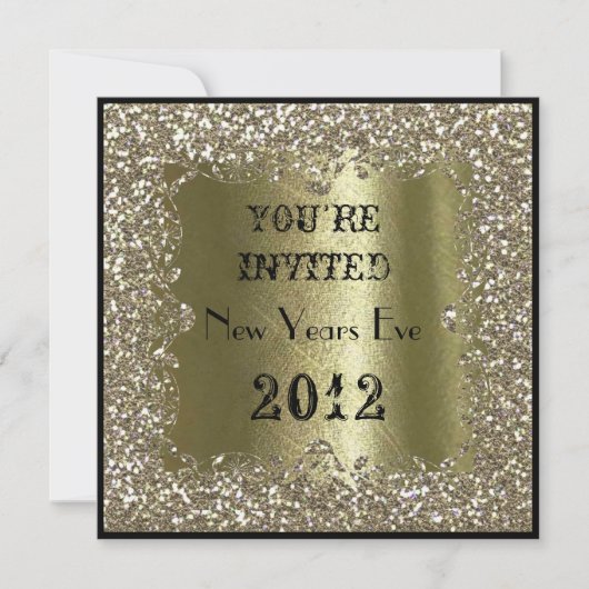 2012 SILVESTER Gold Einladung (Vorderseite)