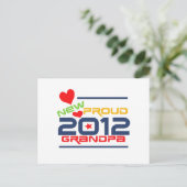 2012 stolze Großvater-T - Shirts und Geschenke Postkarte (Stehend Vorderseite)