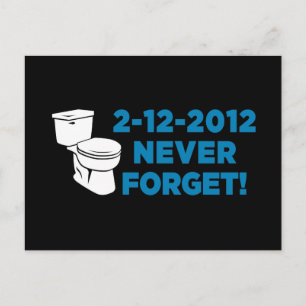 2012 Toilettenspülung nie vergessen Postkarte
