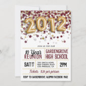 2012 Wiedersehen zur Uni der High School Einladung (Vorderseite)