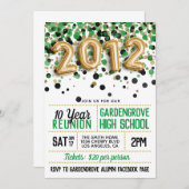 2012 Wiedersehen zur Uni der High School Einladung (Vorne/Hinten)