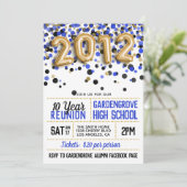 2012 Wiedersehen zur Uni der High School Einladung (Stehend Vorderseite)