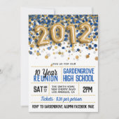 2012 Wiedersehen zur Uni der High School Einladung (Vorderseite)