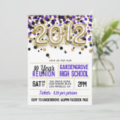 2012 Wiedersehen zur Uni der High School Einladung (Stehend Vorderseite)