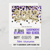 2012 Wiedersehen zur Uni der High School Einladung (Vorne/Hinten)