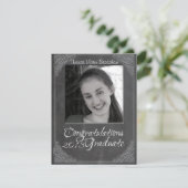 2013 Chalk Blackboard Foto Abschluss Einladung (Stehend Vorderseite)