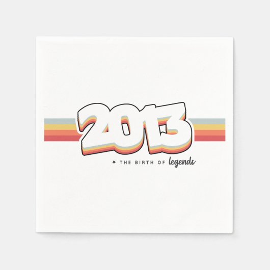 2013 Die Geburt von Legenden Serviette (Vorderseite)