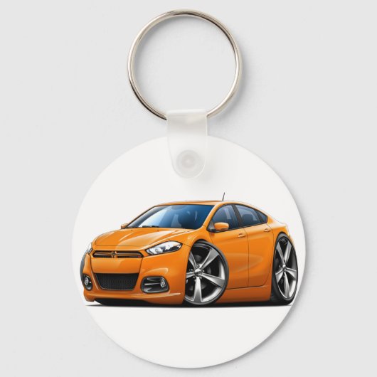 2013 Dodge Dart Orange Car Schlüsselanhänger (Vorderseite)