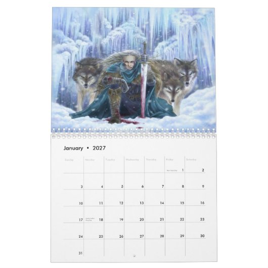 2013 Fantasie-Kalender - Kunst durch Mitzi Kalender (Jan 2027)
