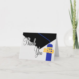2013 Graduation Cap and Tassel Vielen Dank (Blau) Dankeskarte