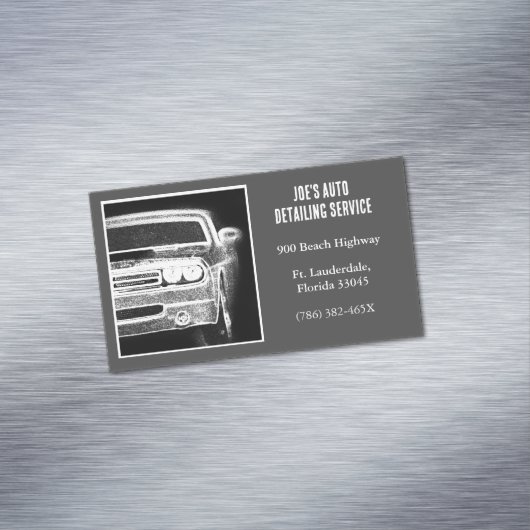 2013 Gray American Muscle Car Automotive Magnetische Visitenkarte (Beispiel)