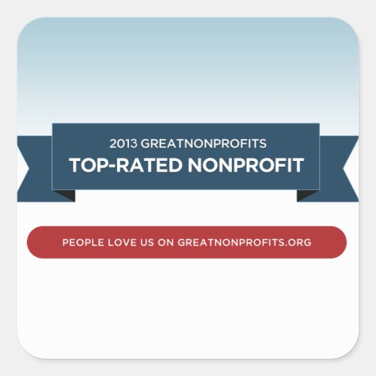 2013 GreatNonprofit Top-Rated Award Stickers (Vorderseite)