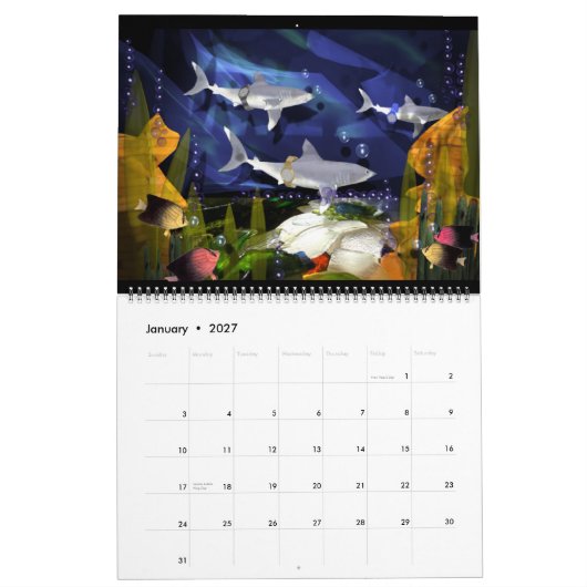 2013 Grosser Sea-Life Kunstkalender von Valxart.co Kalender (Jan 2027)