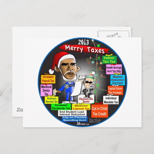 2013 Gütersteuern Feiertagspostkarte (Vorne/Hinten)