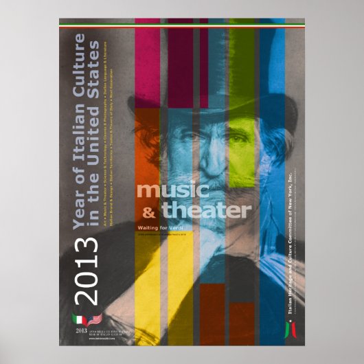 2013 Jahr der italienischen Kultur Giuseppe Verdi  Poster (Vorne)