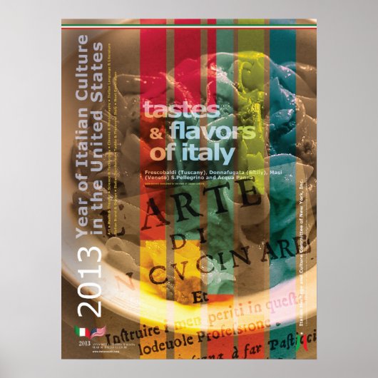 2013 Jahr der italienischen Kultur Italien Lebensm Poster (Vorne)