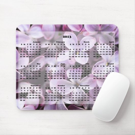 2013 Kalender-Fliedern Mousepad (Mit Mouse)