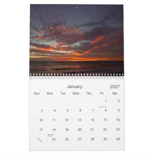 2013 Kalender - Kalifornien-Sonnenuntergänge (Jan 2027)